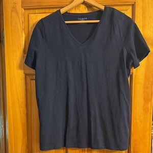 Talbots Dark Blue V-Neck Short Sleeve Tee